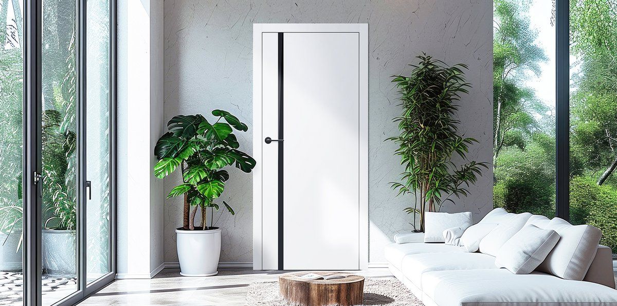 drzwi wewnętrzne BALDUR 1, w kolorze biały st cpl