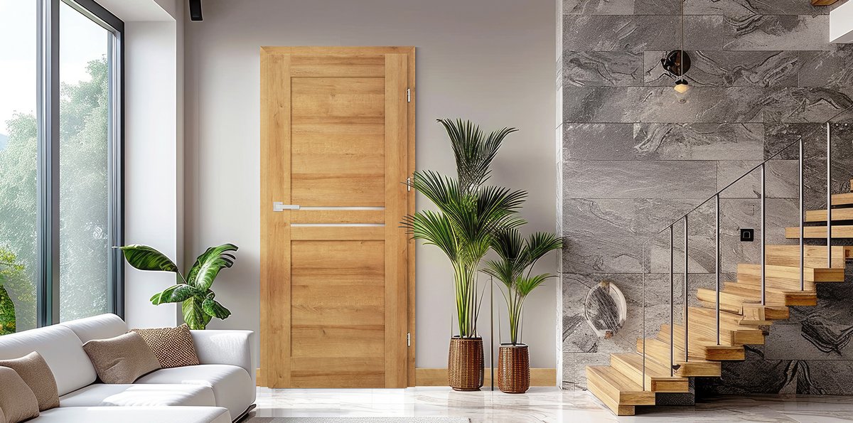 drzwi wewnętrzne JUKA 3, w kolorze dąb st cpl