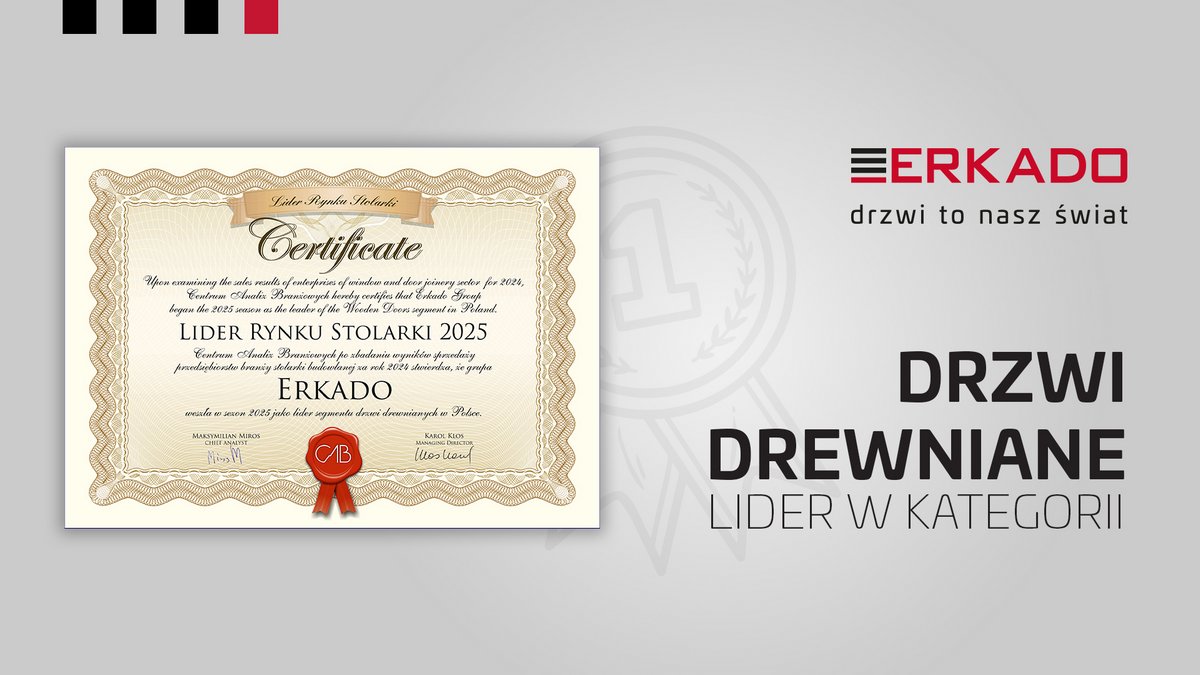 ERKADO jako lider w kategorii drzwi drewniane