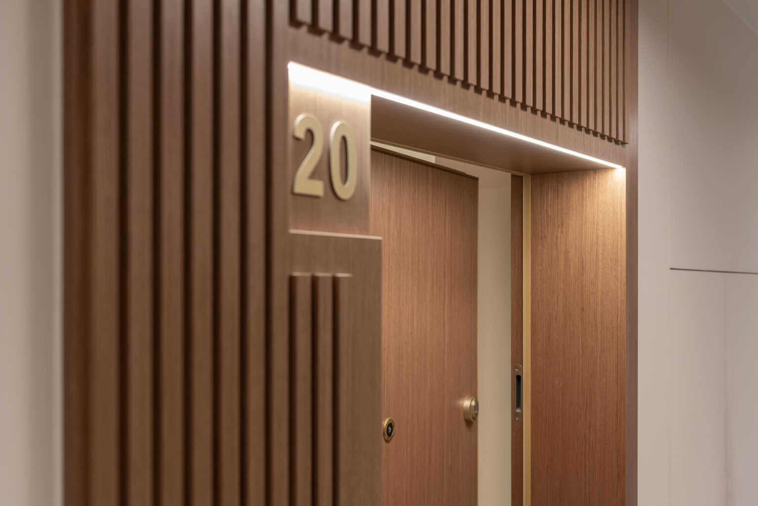 Portal drzwiowy z lamelami