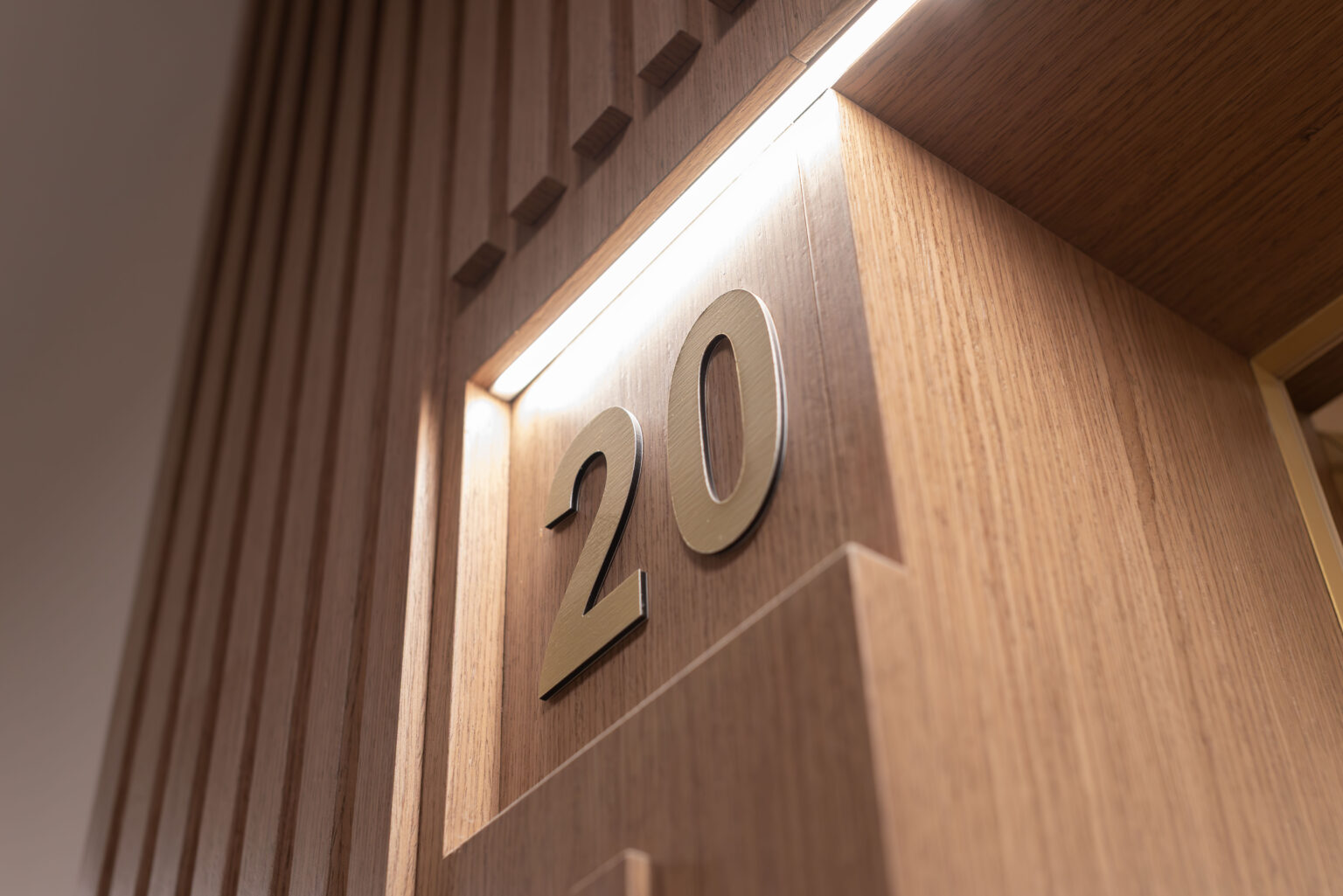 Drzwi wejściowe do mieszkania z indywidualnie zaprojektowanym portalem